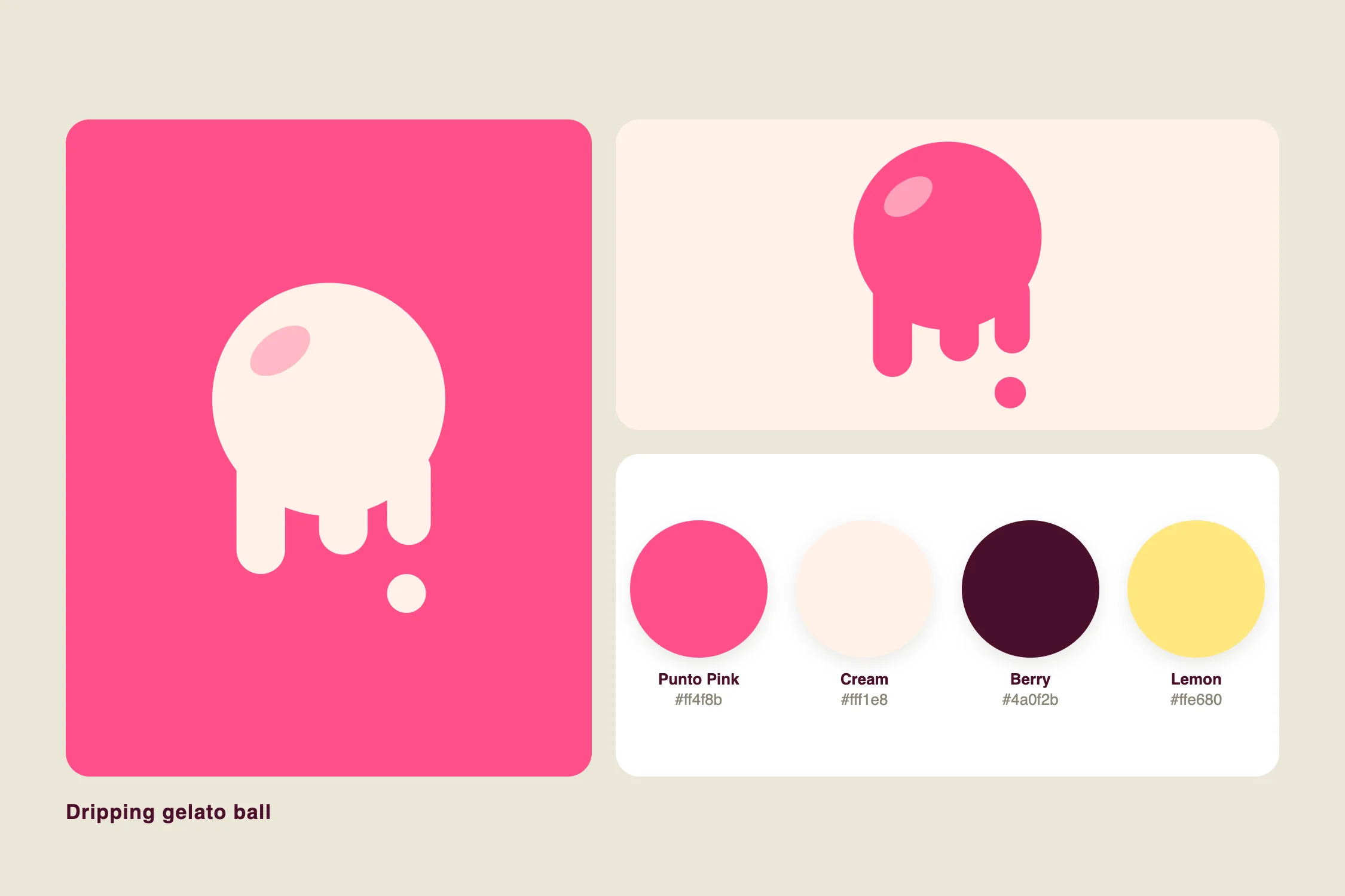 Punto Gelato brand identity and color system